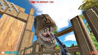 Escape from Dinosaurs in Jurassic World Dominion. Fps Perspective! Animal Revolt Battle Simulator