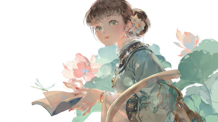 “The first time I saw her, she was sitting by the lotus pond in the backyard, reading a book.”