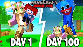 I Survived 100 DAYS at POPPY PLAYTIME in Minecraft