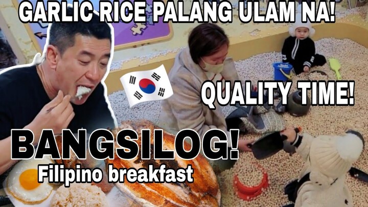 KOREAN HUSBAND TRIED BANGSILOG FOR BREAKFAST | FILIPINO BREAKFAST | FILIPINO FOOD MUKBANG | FAMILY