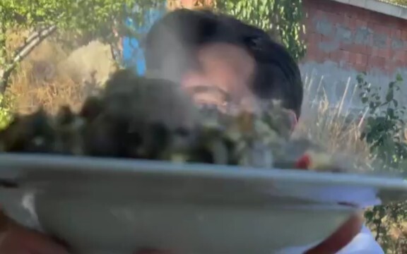 Stir-frying in a wok