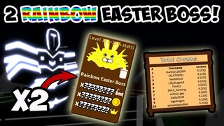 EQUIPPED WITH 2 RAINBOW EASTER BOSS I GOT THE 6TH SPOT IN CROWN RANKING SO FAST IN SABER SIMULATOR