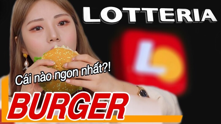 [Mukbang] Ăn Burger Lotteria phô mai, bulgogi, tôm cái nào ngon?! / VN và HQ có sự khác nhau cái gì?