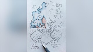 Replying to  Luffy Gear 5 😁 - Part 2! 🔥 anime animeart drawing artchallenge tiktokart luffy gear5luffy demonslayer onepiece fyp foryou