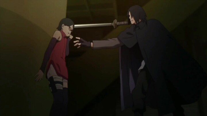 Hokage, gặp hai cha con thì máu quá, Sasuke suýt nữa thì kết liễu con gái mình.