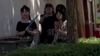 Firefighters win the water fight by a crushing margin, and the top-level boss parachutes into the no