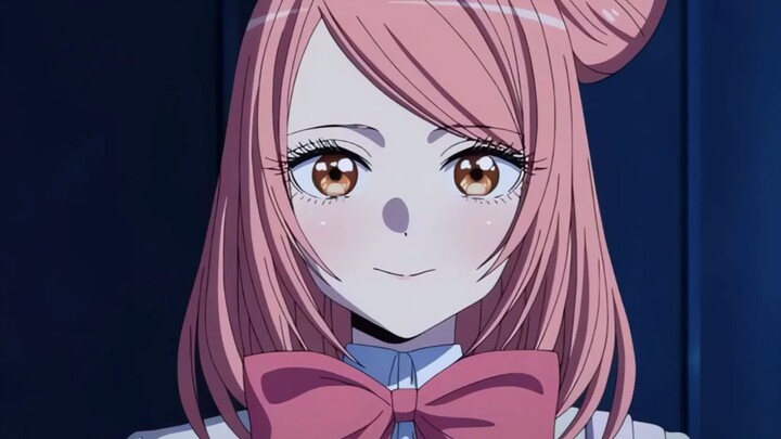 It turns out that the pink-haired girl is actually a boy. When she learns that the male protagonist 