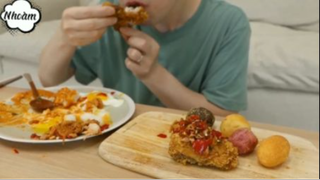 Cơm cà ri và gà tắm ớt phần 6 #mukbang