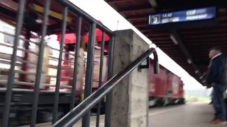 *RARE* Rescue Fireman’s rescue train departs Bassersdorf with a smoking Diesel engine!