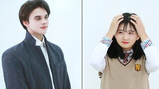 تحدي طالبة ثانوية كورية: تكوين صداقة مع شاب أوكراني وسيم التقت به للمرة الأولى