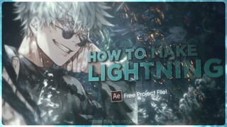 How to make LIGHTNING & ELECTRICITY like AOT - After Effects AMV Tutorial (Free Project File)