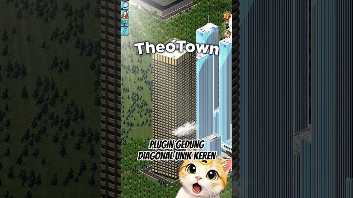 PLUGIN GEDUNG DIAGONAL UNIK _ KEREN DI THEOTOWN! #shorts