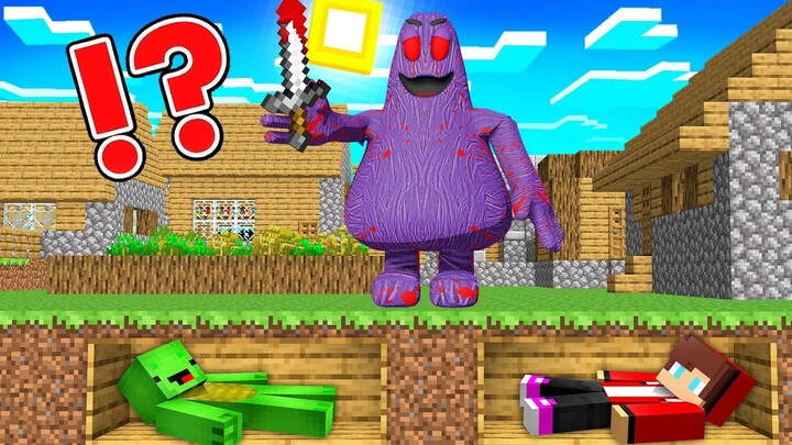GRIMACE SHAKE Buried Mikey and JJ Alive in Minecraft Maizen