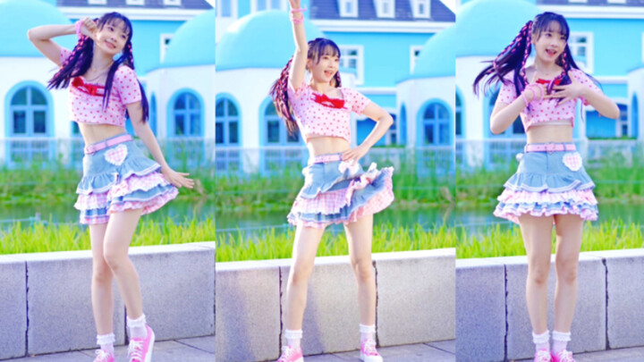 Energetic straight shot of Lin Nayeon's debut solo track POP! Ultra-close vertical screen experience