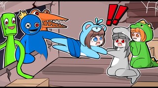 Mèo Simmy Thoát Khỏi "Tiệc Ngủ Rainbow Friends" Vào Lúc 3H Sáng Trong Minecraft