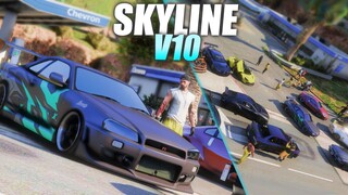 ORANG MISTERIUS DATANG !? SKYLINE R34 TWIN TURBO vs EVERYBODY - GTA V ROLEPLAY