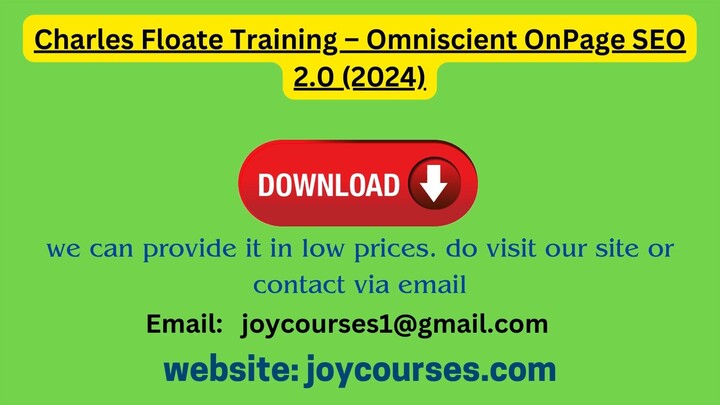 Charles Floate Training – Omniscient OnPage SEO 2.0 (2024)
