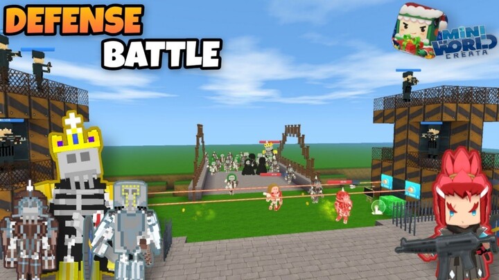 Defense Battle | Mini World Creata | Map Review & Gameplay