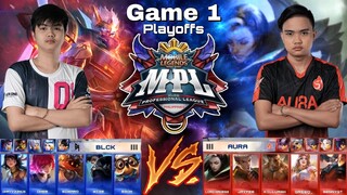 Black vs AURA [Game 1 Bo5] | (FILIPINO) MPL-PH S7 Playoffs Day 4 | MLBB