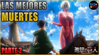 Las MEJORES MUERTES de Shingeki no Kyojin (PARTE 2)