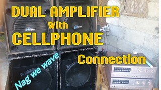 PAANO MAG CONNECT NG CELLPHONE SA DALAWANG SAKURA 737 / PAANO MAG SETUP NG DUAL AMPLIFIER SA CP