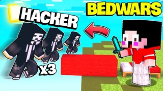 KHANGG BEDWARS THỬ THÁCH PVP VỚI x3 HACKER TRONG MINECRAFT SIÊU THẬT HEROMC *PVP VS HACKER