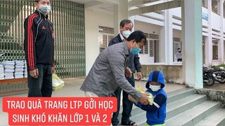 Thăm trường cũ trao quà của Trang LTP gởi các em học sinh tiểu học lớp 1 và lớp 2