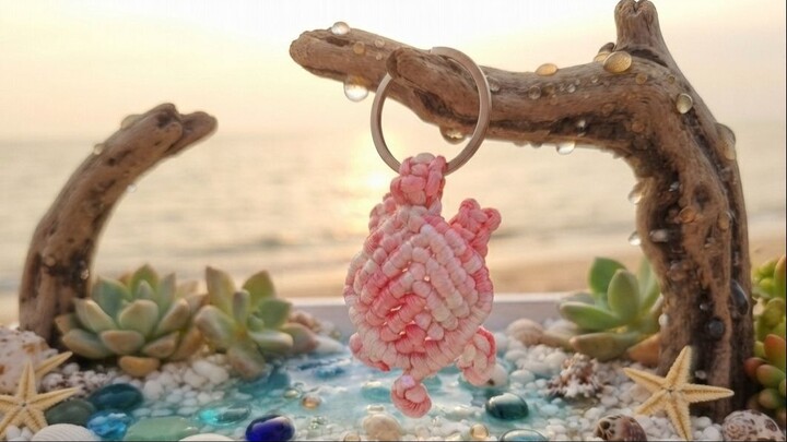 手工編織海龜鑰匙圈 🐢  /Llavero de Tortuga de Macrame 🐢