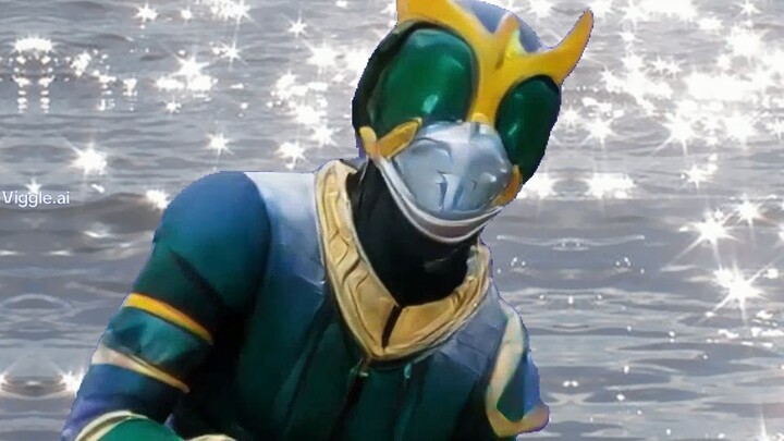 Kuuga yang menerima pistol mainan tiruan milik Tuan Ichijo