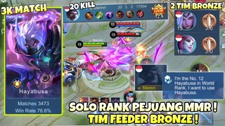 TOP 12 GLOBAL ! SOLO RANK MENGUJI IMAN ! EPIC COMEBACK TIM BEBAN + FEEDER BRONZE ! Stenly Hayabusa