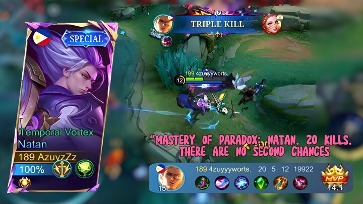 Tutorial Natan: Solo Rank MVP 14.1! 20 Kill Build Tersakit: 'THERE ARE NO SECOND CHANCES'!