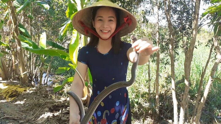 Rắn chiên giòn chua cay