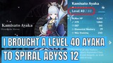 I BROUGHT MY LV40 AYAKA TO ABYSS 12 - Genshin Impact 2.0
