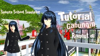 Tutorial Gabungin 4 Rambut Sekaligus !! Mudah bangett 👏 #sakuraschoolsimulator #tutorial