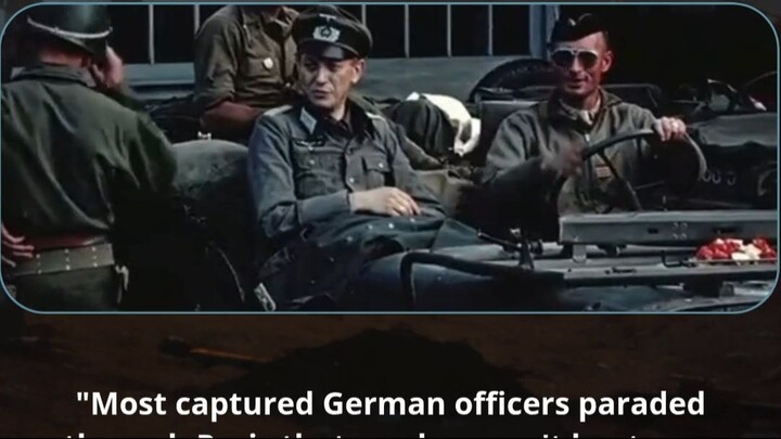 Captured German officer Gets “Special Greeting”