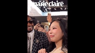 Jennie and Usher interaction at Paris Fashion Week