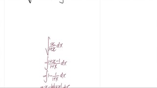 trig integral  ∫x/(1+x) dx vs  ∫cos(x)/(1+cos(x)) dx