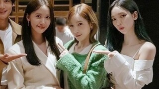 صورة جماعية لين يون إير + كيم تاي يون + يو جي مين من خلف كواليس SM!