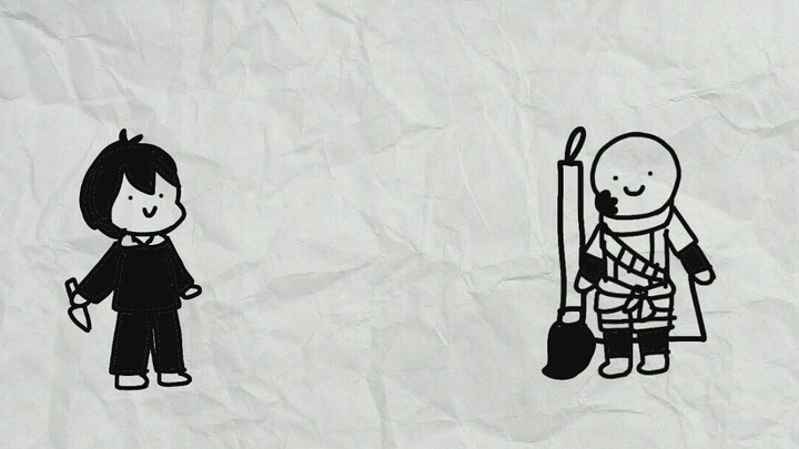 Khi Xiaozhu và Ink đánh nhau (Hoạt hình điêu khắc cát tự làm của Mengxin)