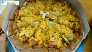 Pizza khoai lang + mì lửa phần 1 #mukbang