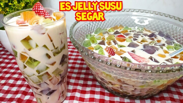 BUAT ES JELLY SUSU UNTUK MENYAMBUT HARI RAYA IDUL FITRI SEGAR NYA MANTAP