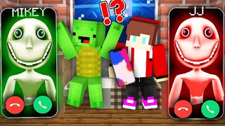 Man From The Window CALLING to JJ and Mikey in Minecraft Maizen