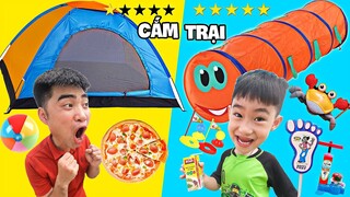 Gấu Đỏ TV - Thử Thách 24H Cắm Trại Tại Nhà Cùng Bắp Nhí Nhố