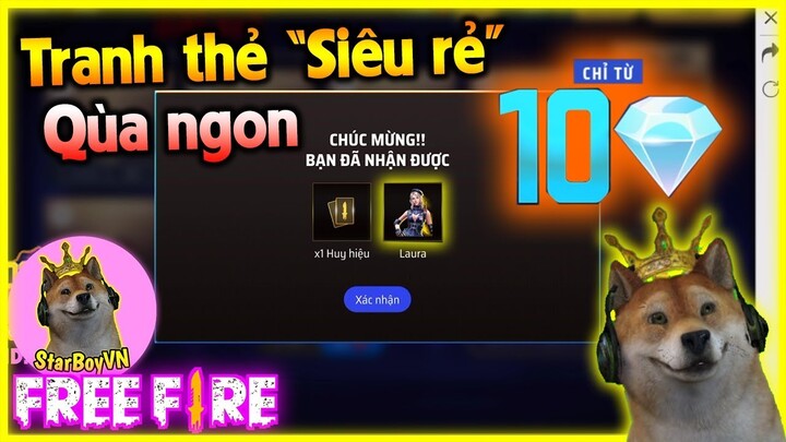 (Free Fire) Dùng 10💎 để mua Nhân Vật, Skin súng, Trang phục 😍 | StarBoyVN