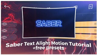 How to Make Saber Text (Effect) On Alight Motion!!!