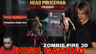 game zombie fire 3D.  zombie polisi terjangkit