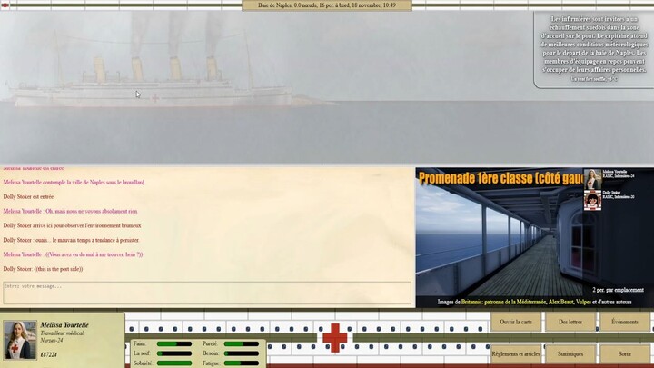 Britannic Voyage RPG 2025 ( Episode 09 ) - Le Brouillard Matinal De Naples sur le HMHS Britannic