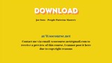 Joe Soto – People Patterns Mastery – Free Download Courses