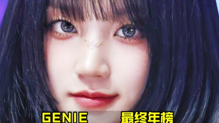 “Final G Chart Year-End Rankings”: Wawa finally clinched the year-end No. 1 spot! Zhao could only ma