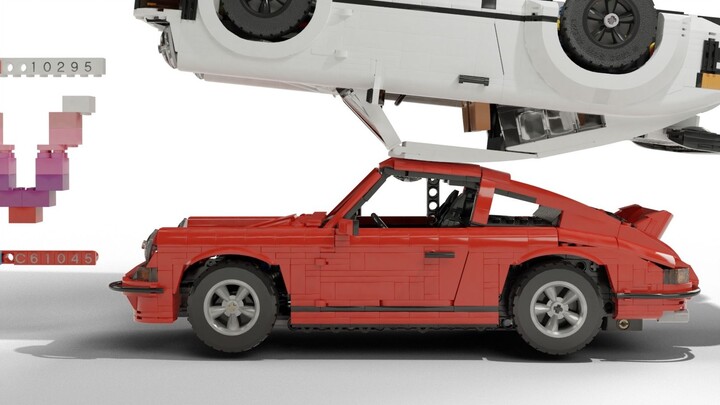 Comparing CaDA with Lego's retro 911, what else do we see?